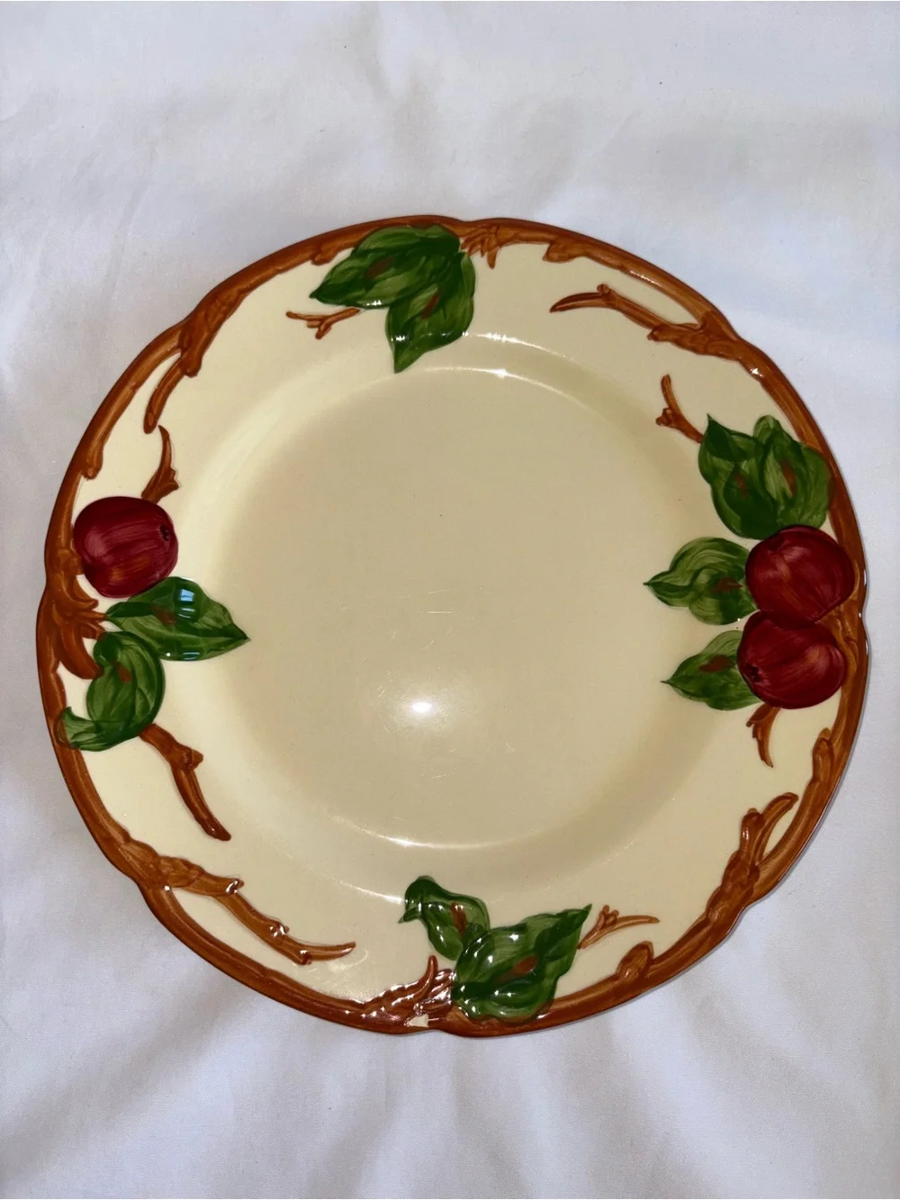 Franciscan Apple Dinner Plates Set of 4 Vintage 10.5” Hand Painted USA - As Is